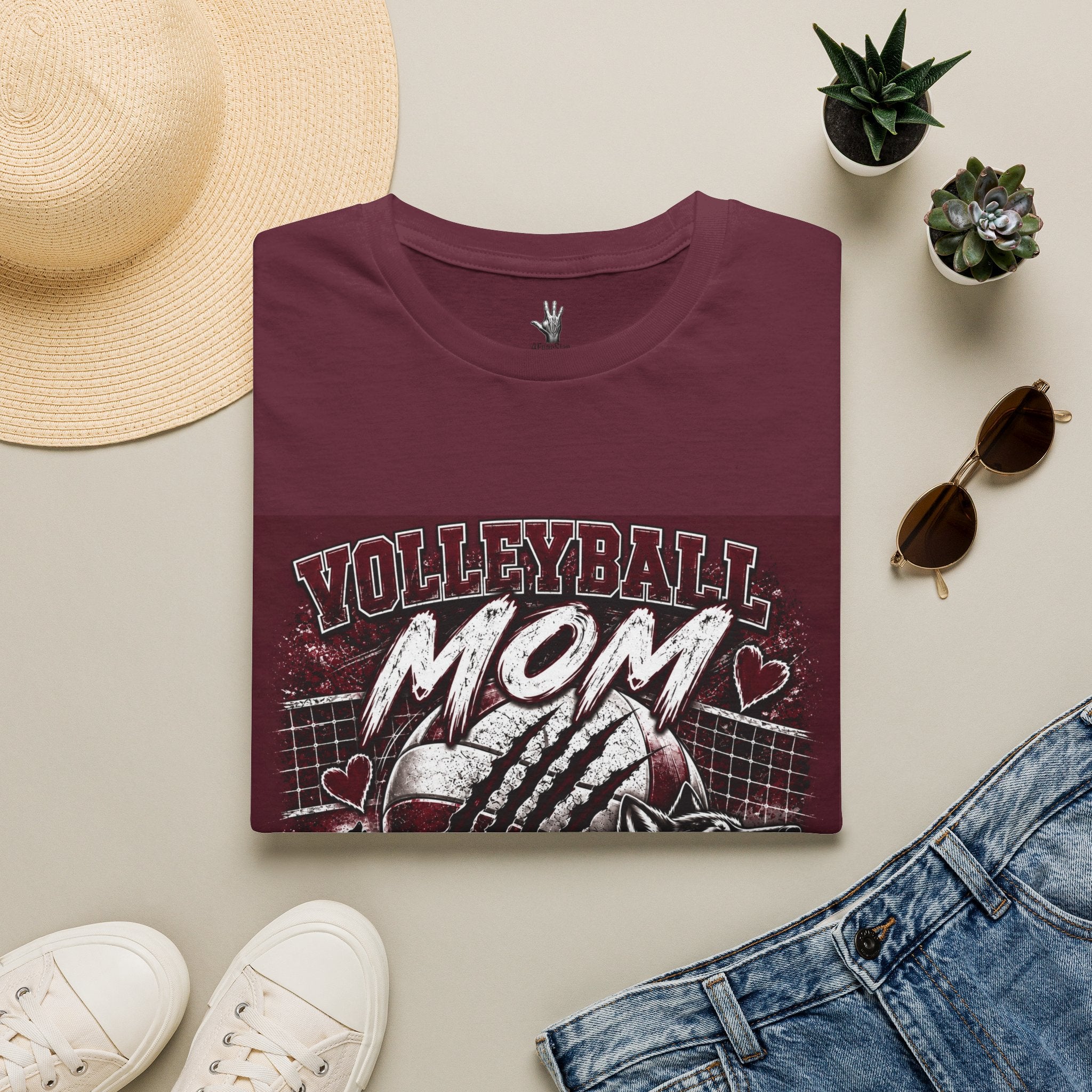 Uvalde Lobos Volleyball Mom T-Shirt — Proud Player Mom Jersey Tee