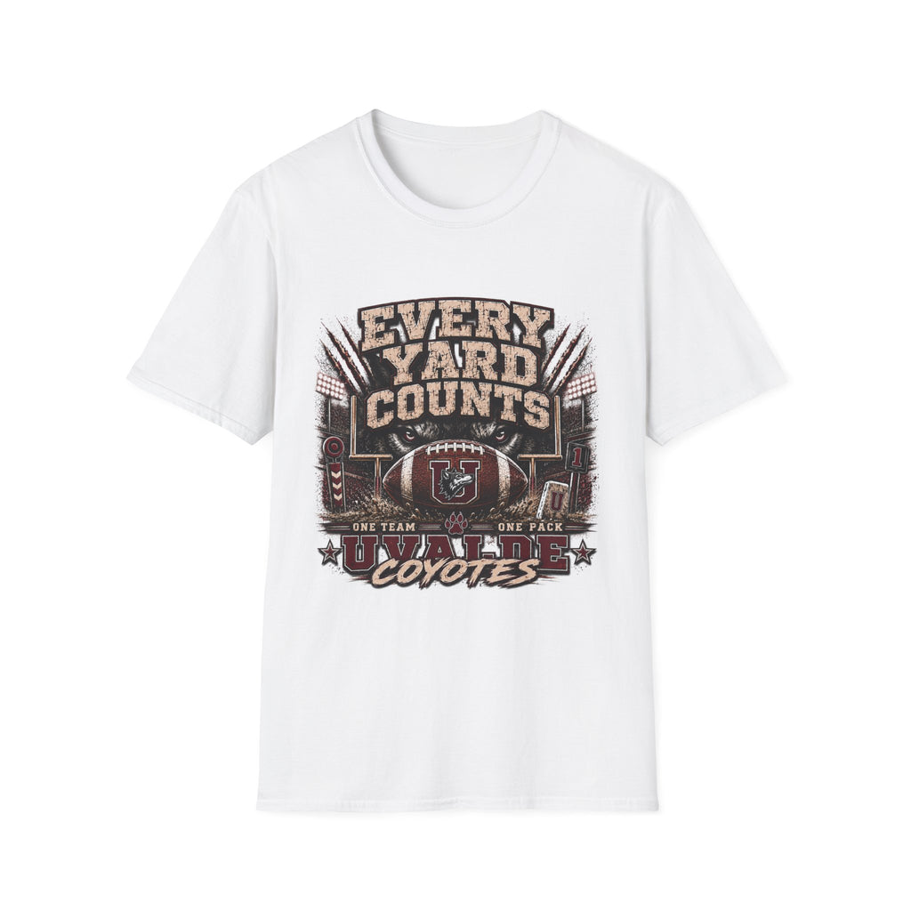 Every Yard Counts Football T-Shirt — Coyotes Team Spirit