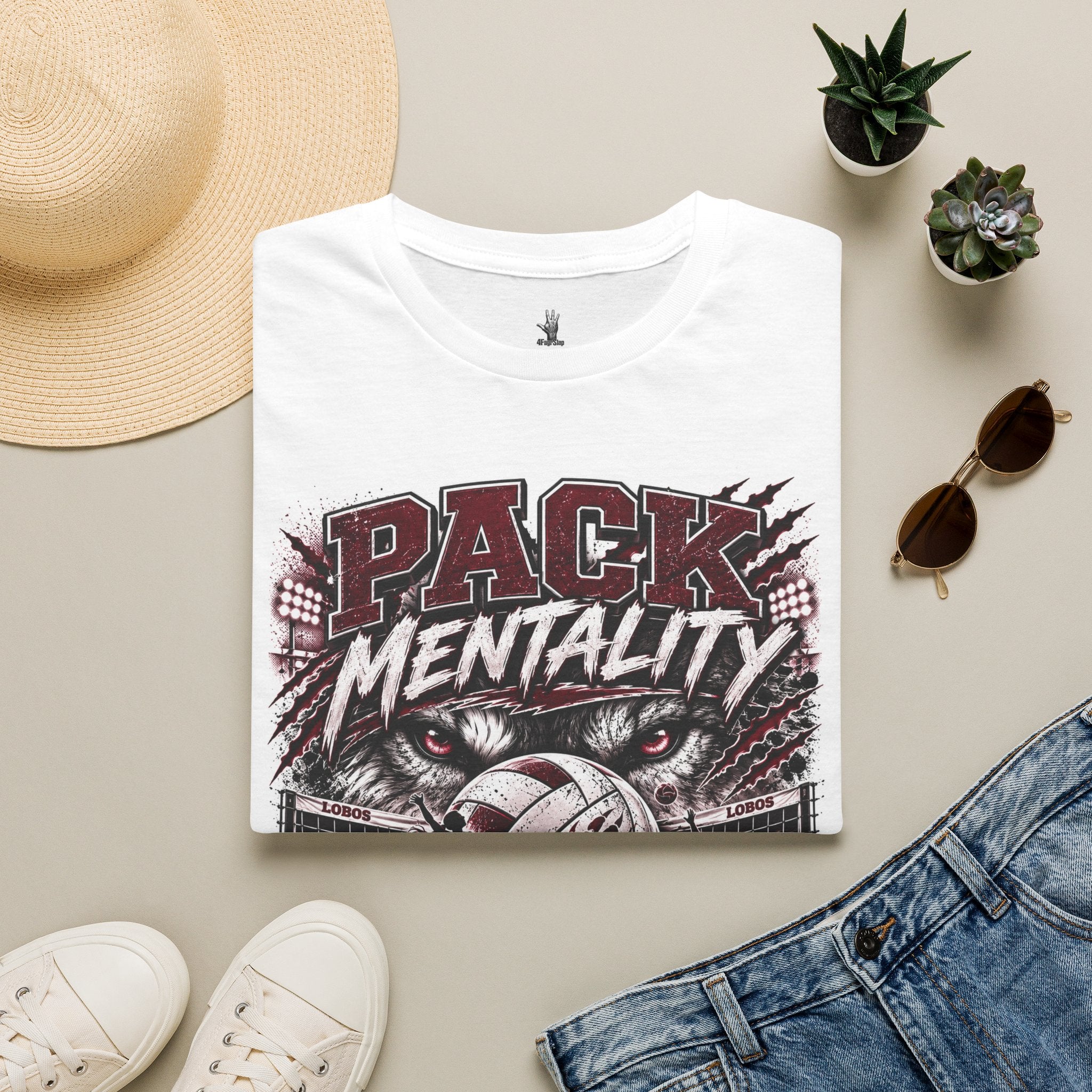 Lobos Pack Mentality T-Shirt – Lobos Wolves Team Spirit Graphic Tee