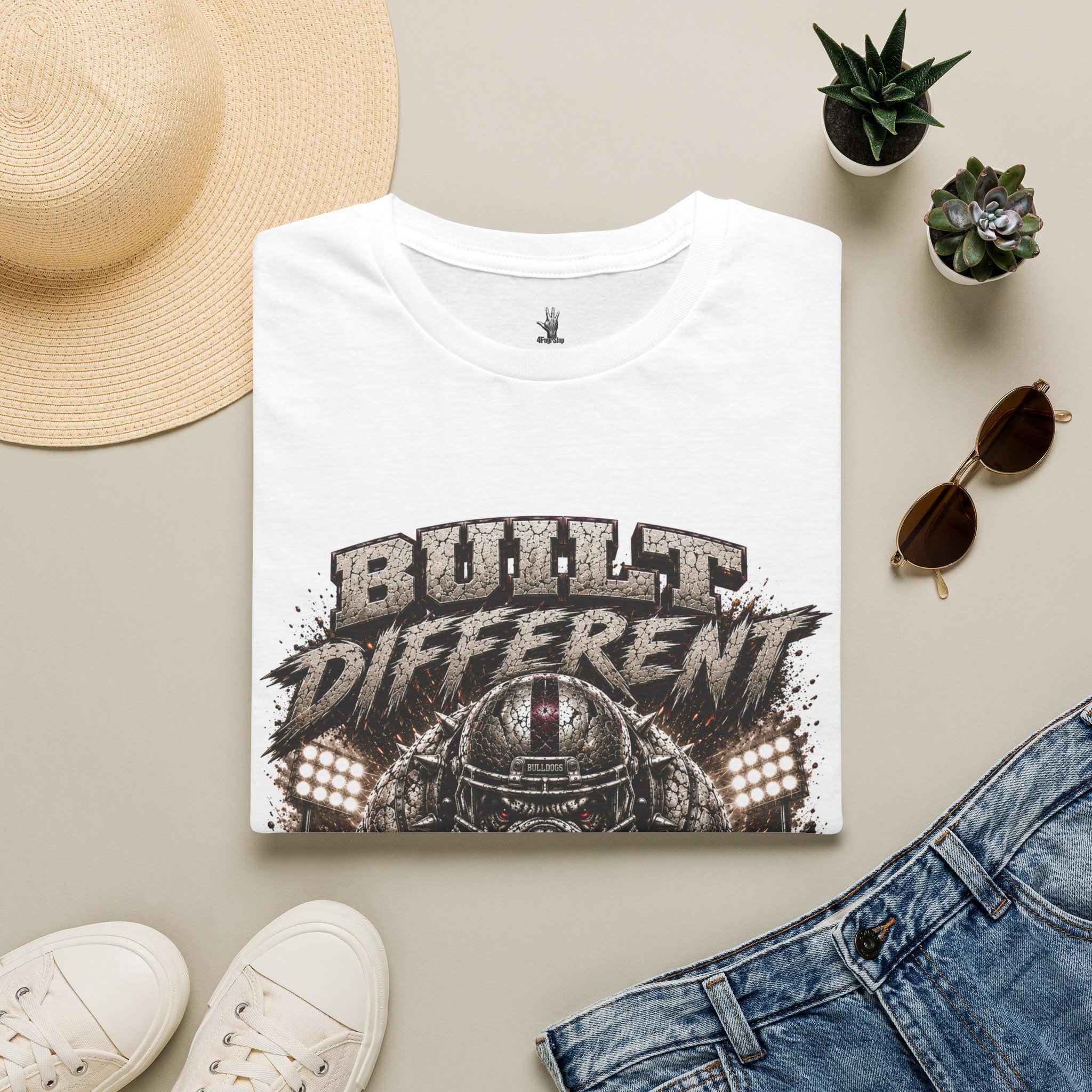 Built Different Bulldogs Football T-Shirt