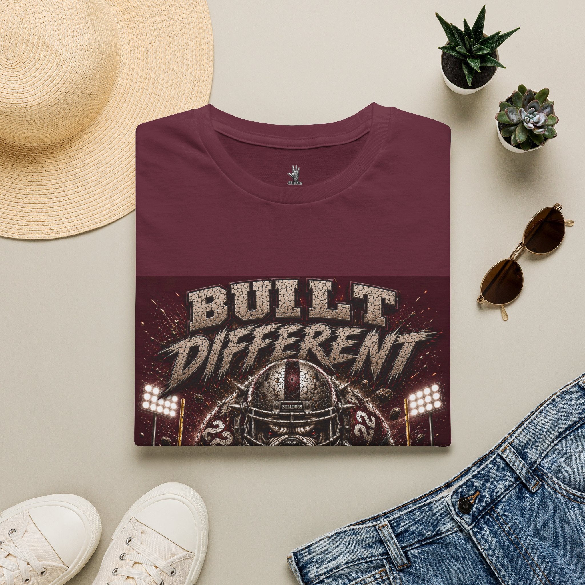 Built Different Bulldogs Football T-Shirt