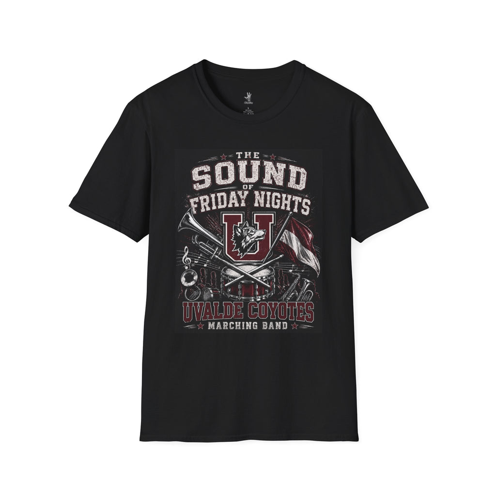 Friday Nights Marching Band T-Shirt — “The Sound of Friday Nights” Vintage Brass Design