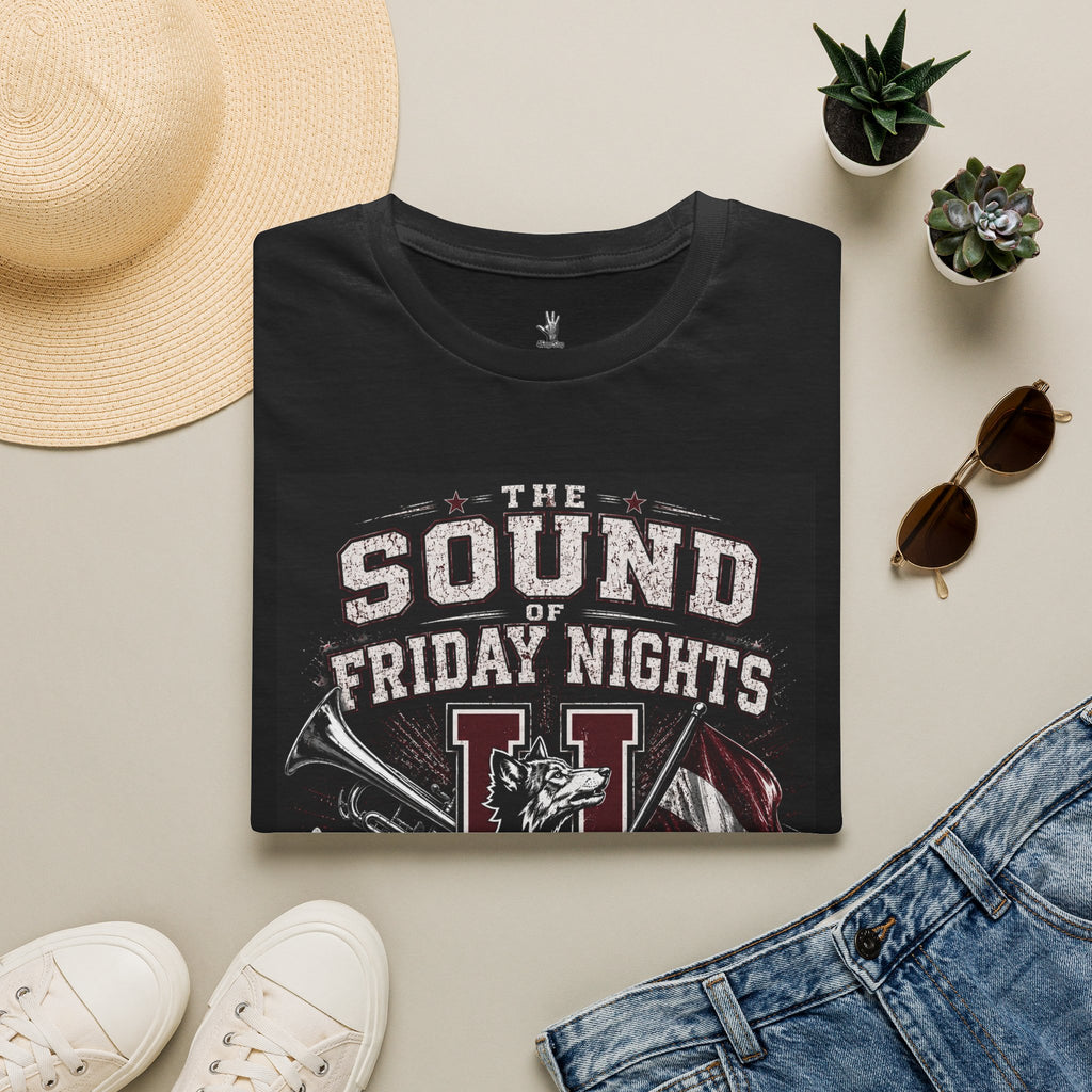 Friday Nights Marching Band T-Shirt — “The Sound of Friday Nights” Vintage Brass Design