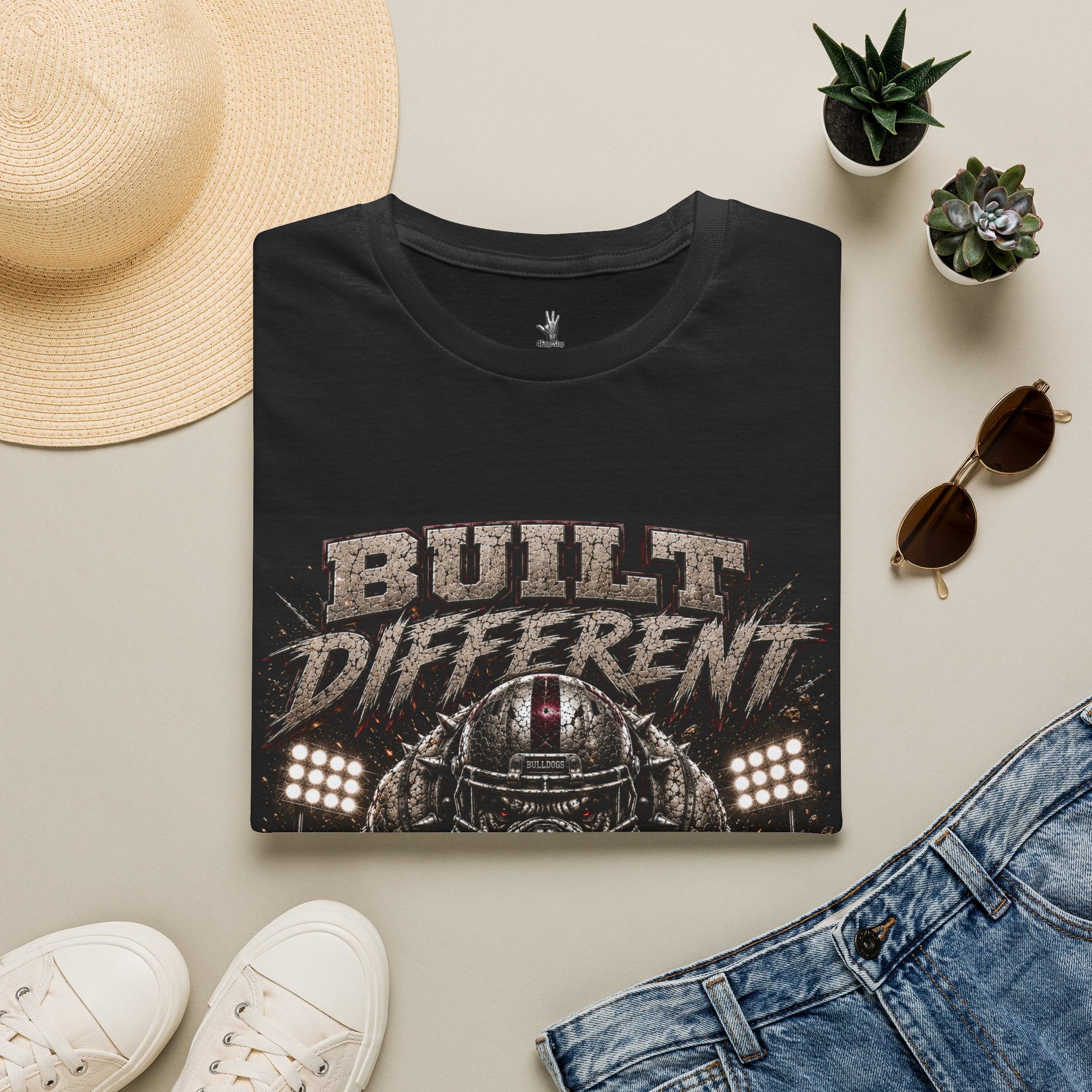 Built Different Bulldogs Football T-Shirt