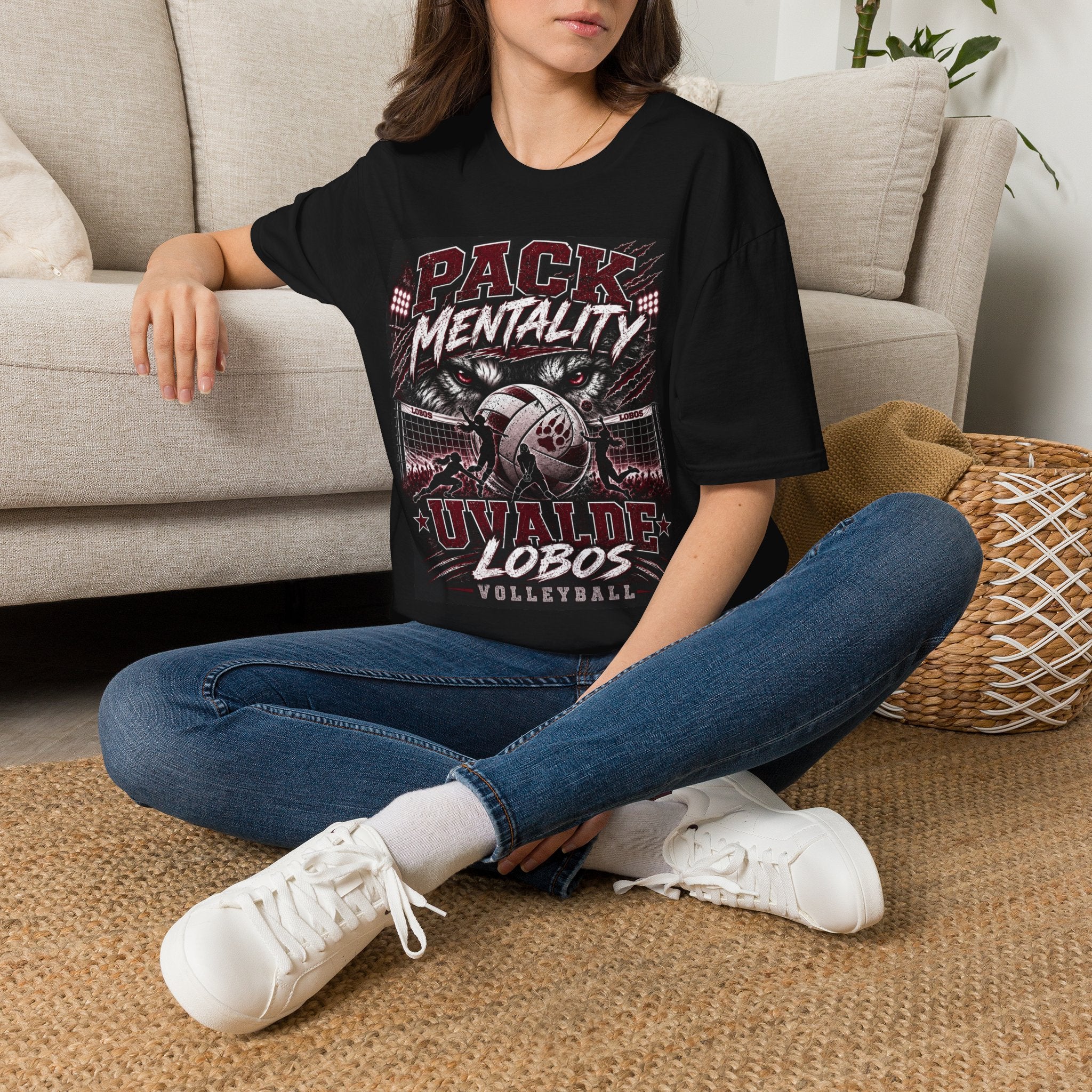 Lobos Pack Mentality T-Shirt – Lobos Wolves Team Spirit Graphic Tee