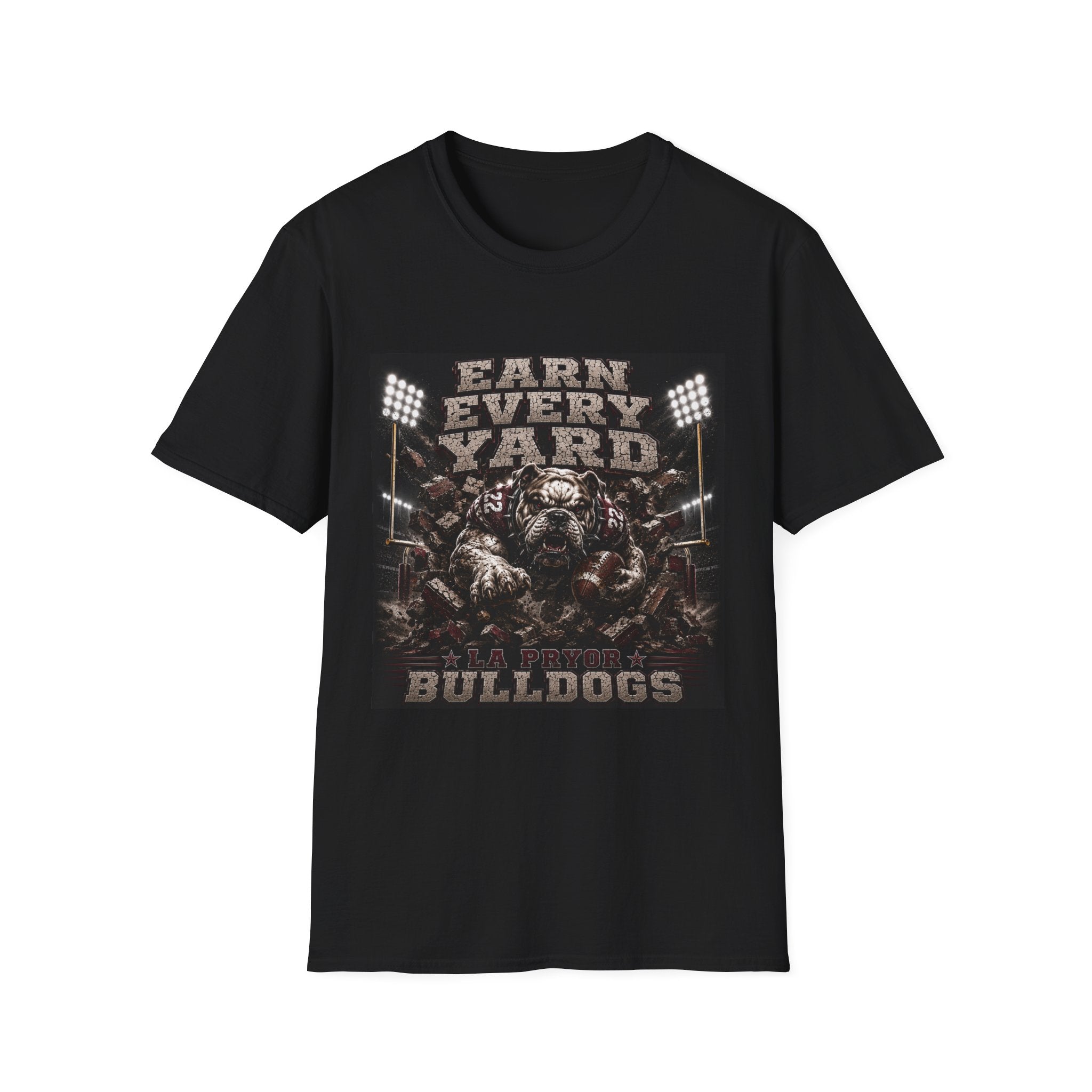 Earn Every Yard Bulldogs T‑Shirt — Vintage Football Team Tee