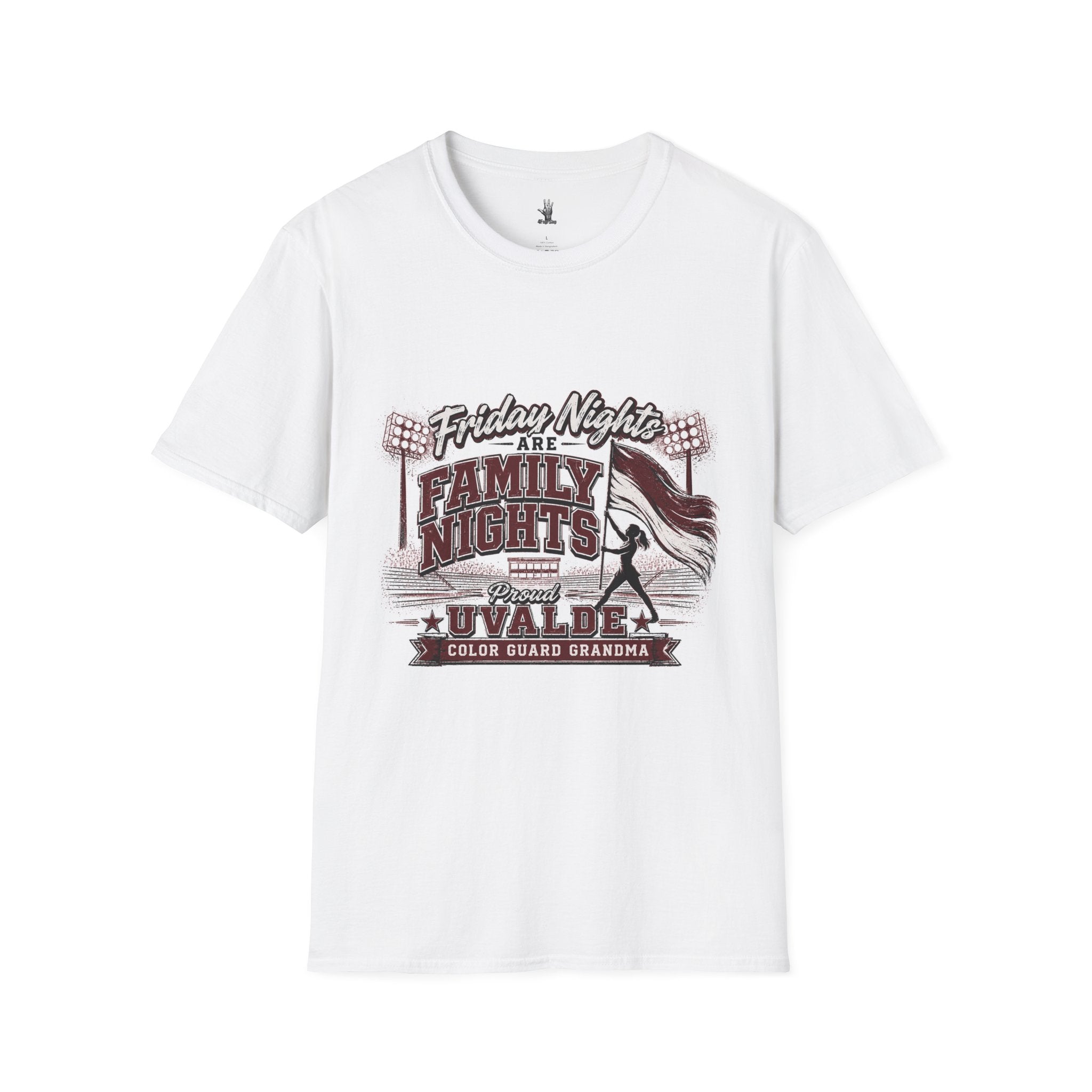 Family Nights Color Guard Grandma T-Shirt — "Friday Nights Are Family Nights" Game Day Tee