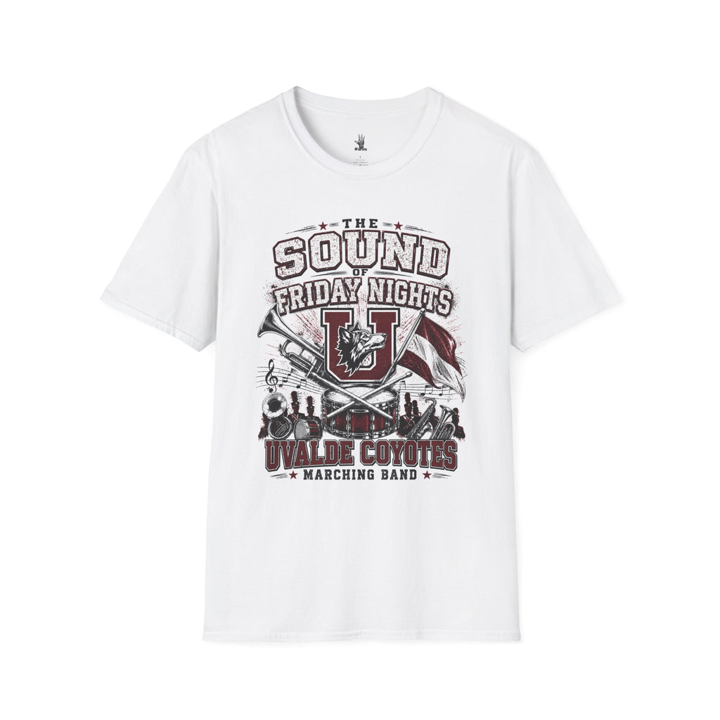 Friday Nights Marching Band T-Shirt — “The Sound of Friday Nights” Vintage Brass Design
