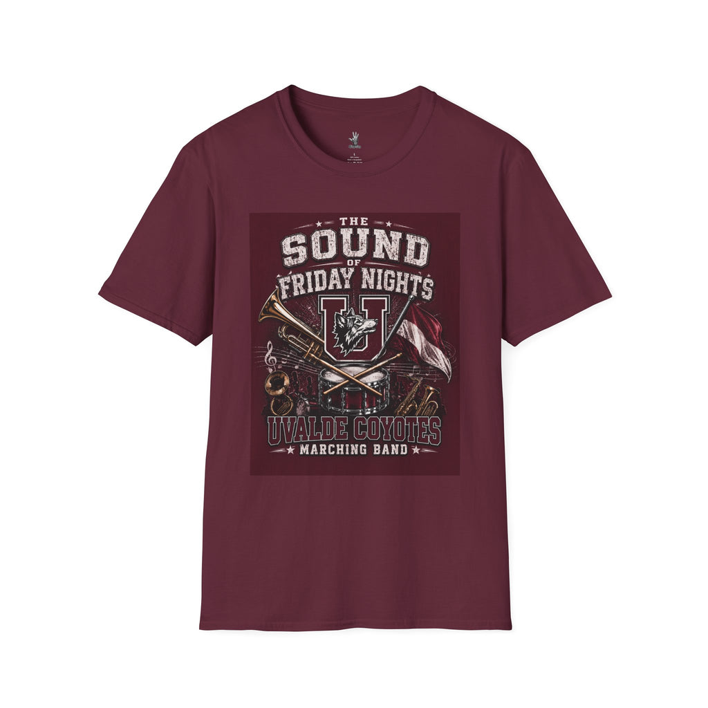 Friday Nights Marching Band T-Shirt — “The Sound of Friday Nights” Vintage Brass Design