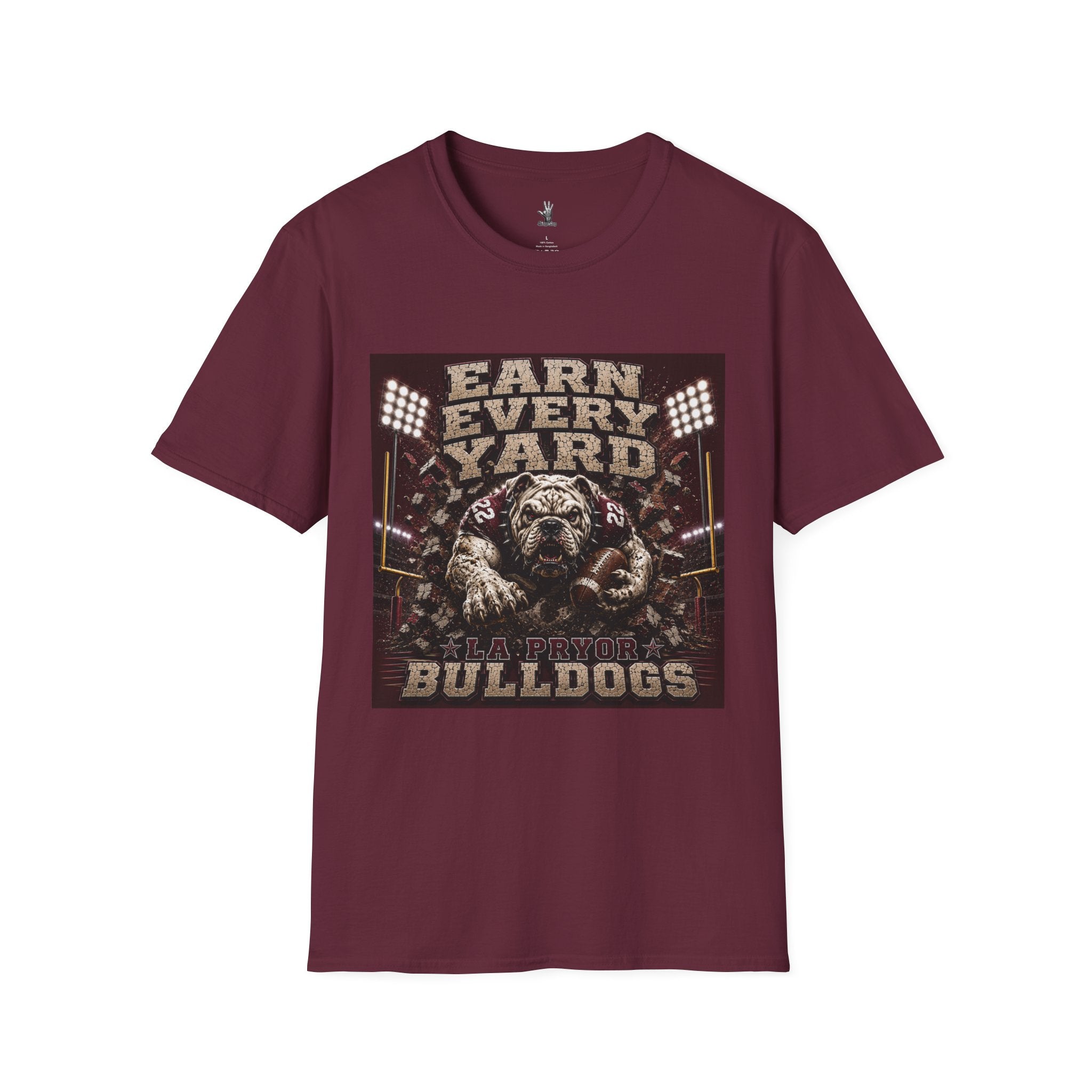 Earn Every Yard Bulldogs T‑Shirt — Vintage Football Team Tee