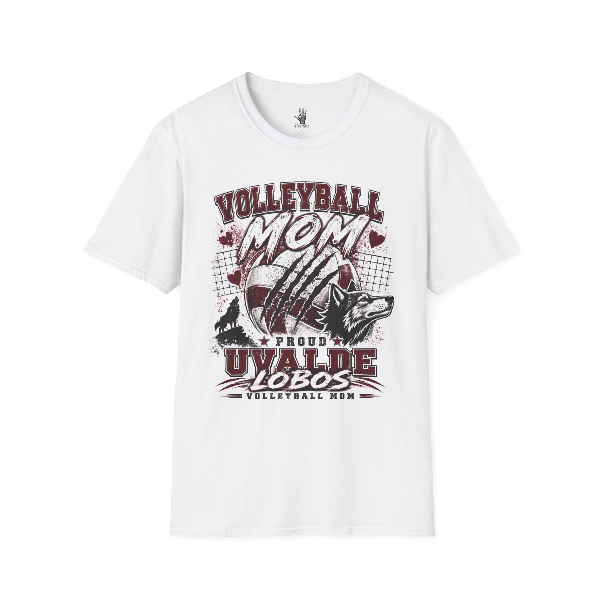 Uvalde Lobos Volleyball Mom T-Shirt — Proud Player Mom Jersey Tee