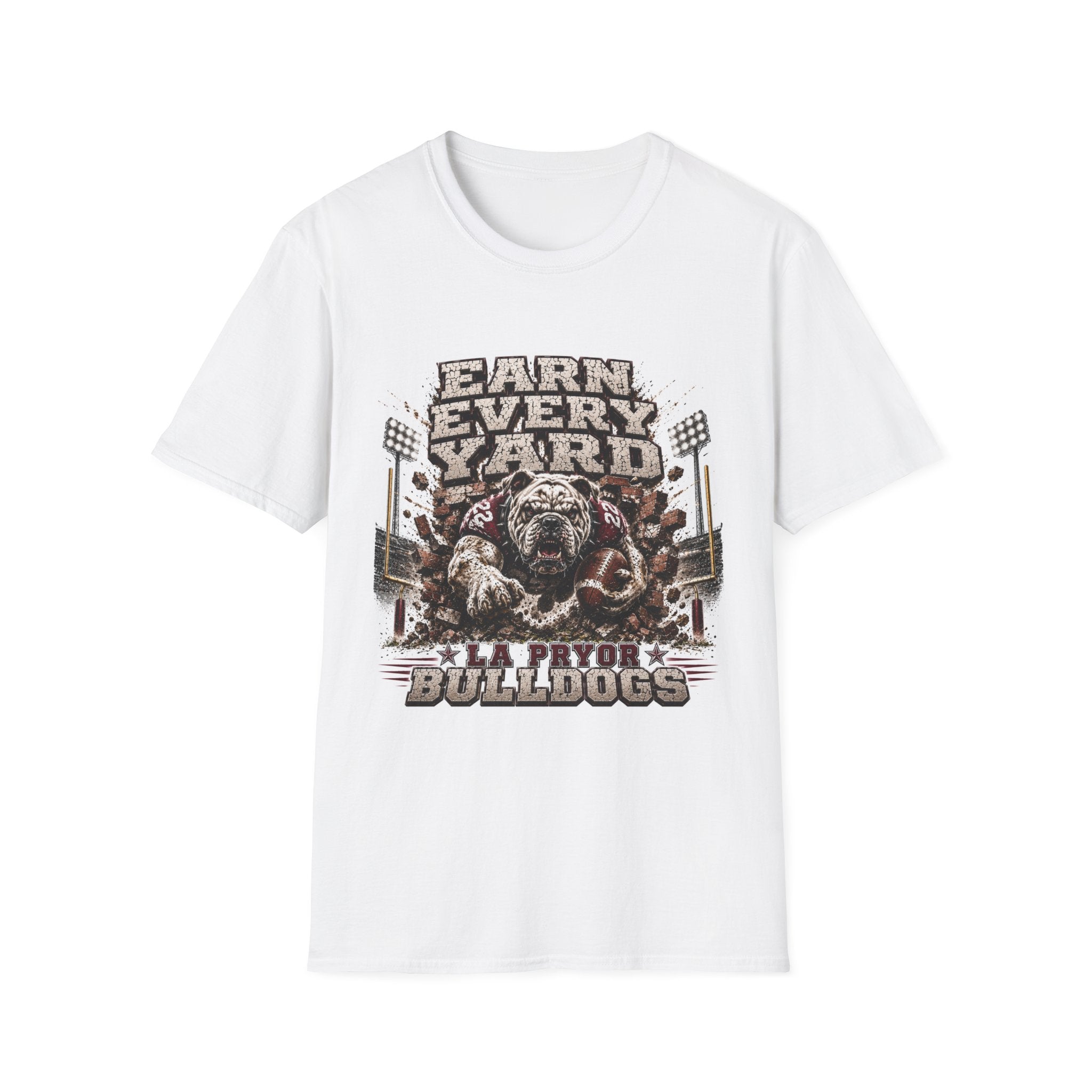 Earn Every Yard Bulldogs T‑Shirt — Vintage Football Team Tee