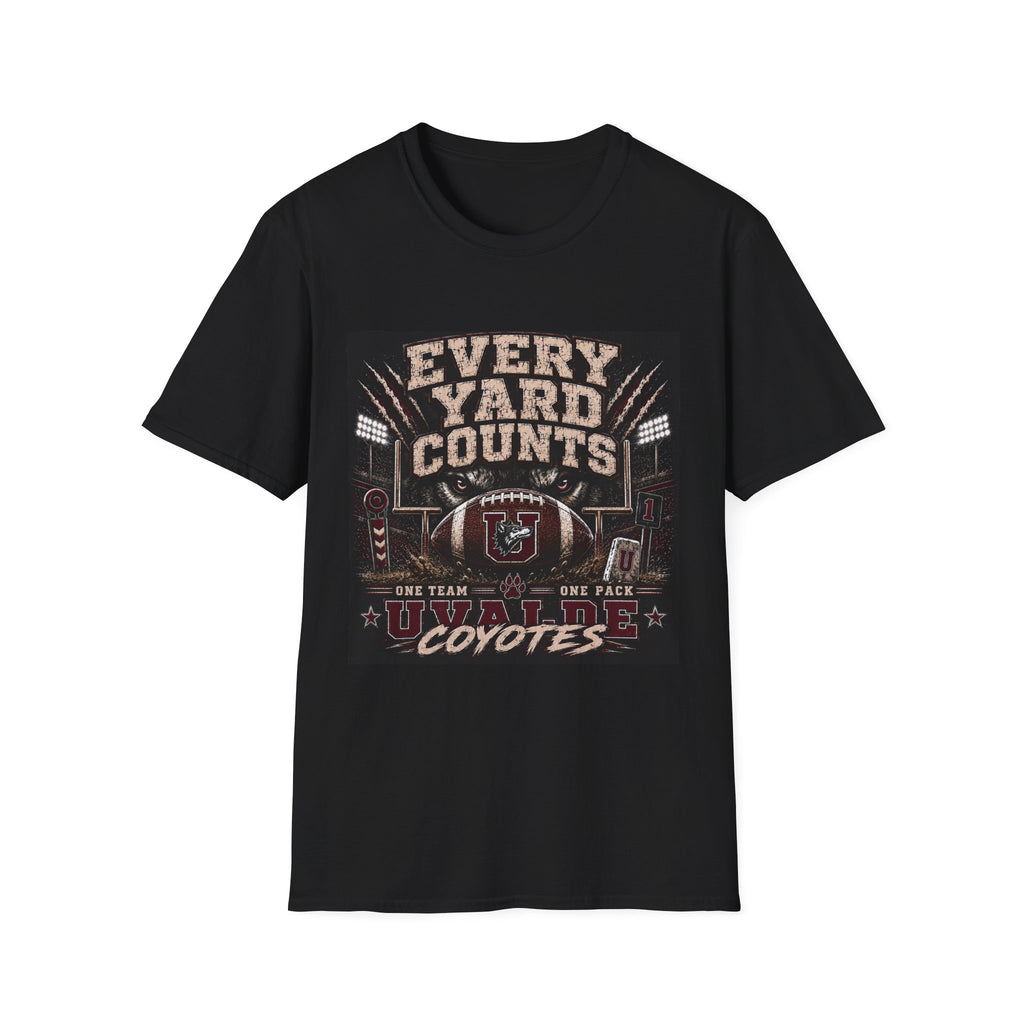 Every Yard Counts Football T-Shirt — Coyotes Team Spirit