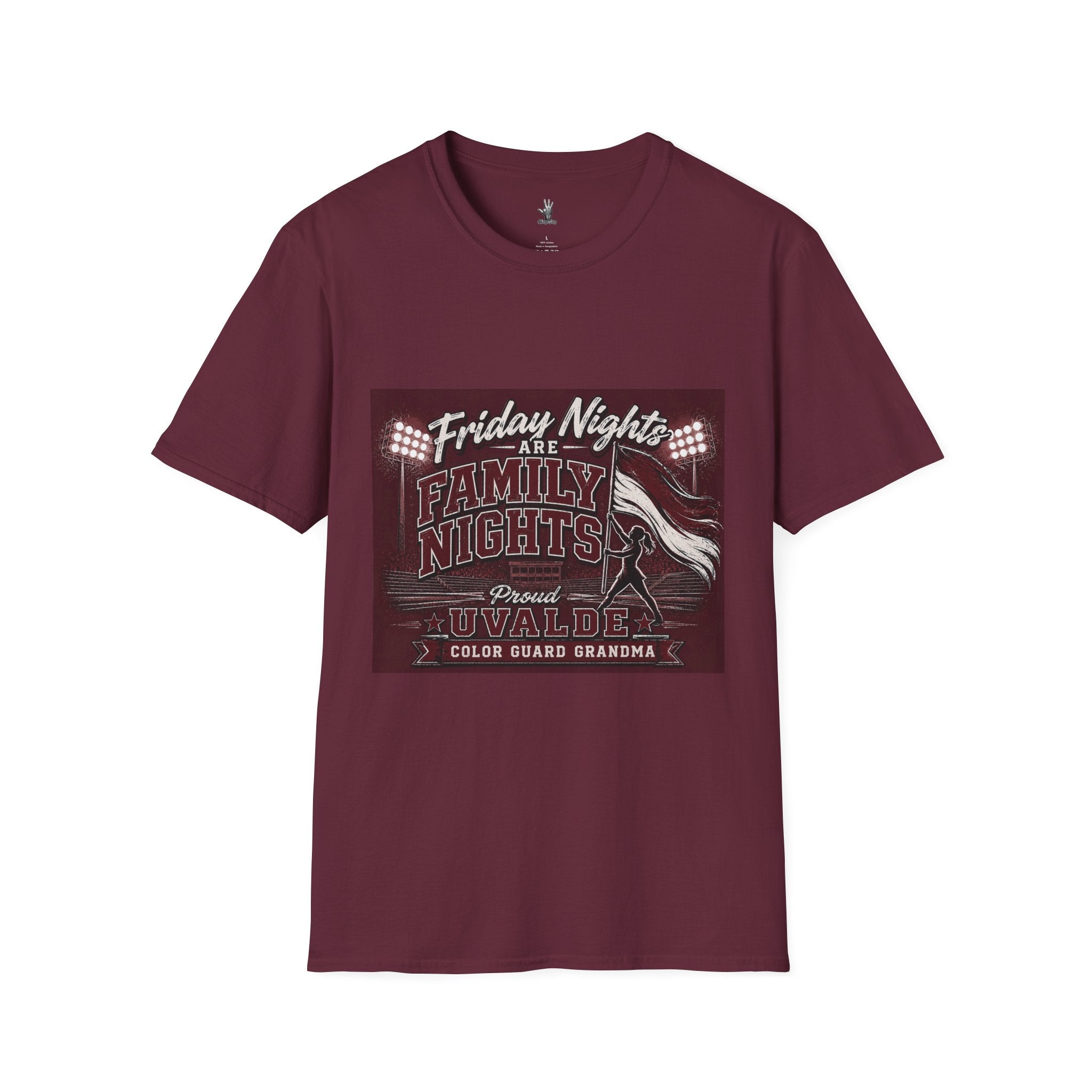 Family Nights Color Guard Grandma T-Shirt — "Friday Nights Are Family Nights" Game Day Tee