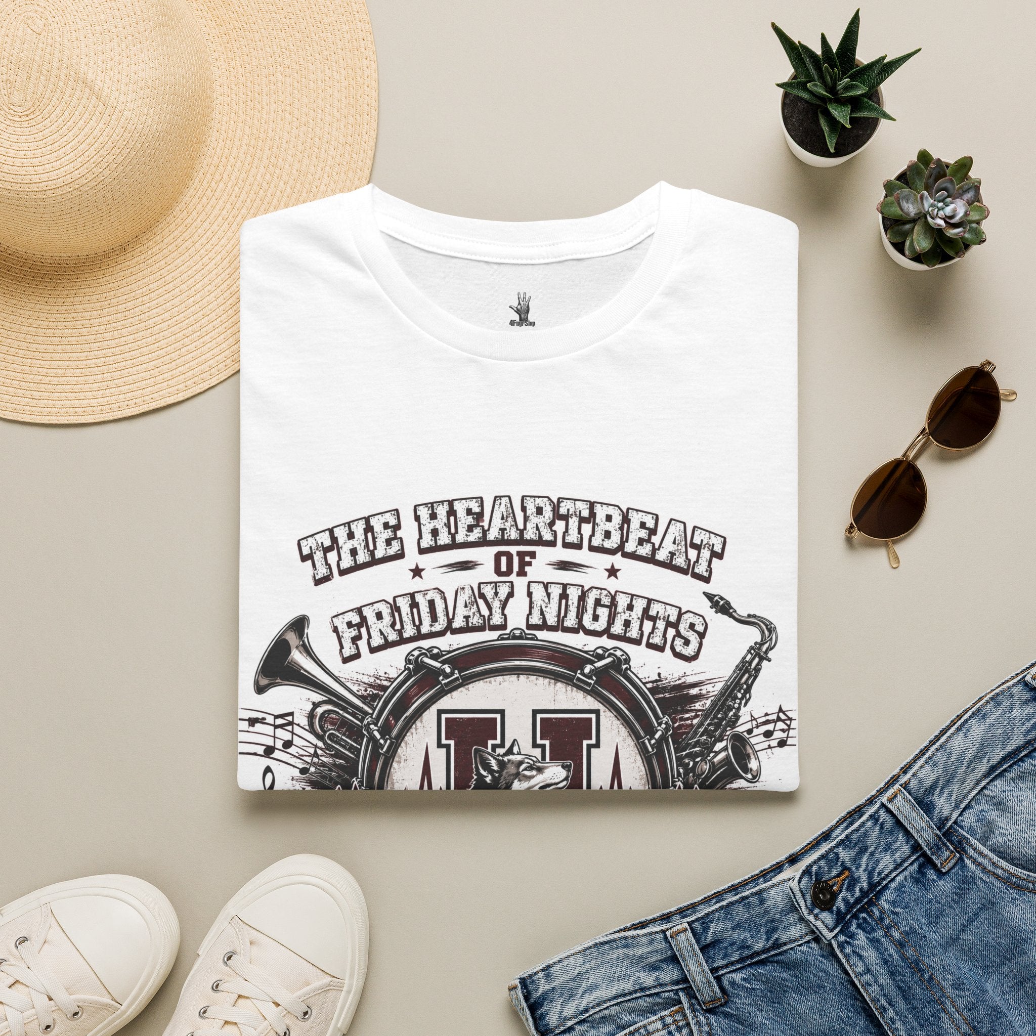 Friday Night Heartbeat Band T-Shirt — "The Heartbeat of Friday Nights" Uvalde Coyotes