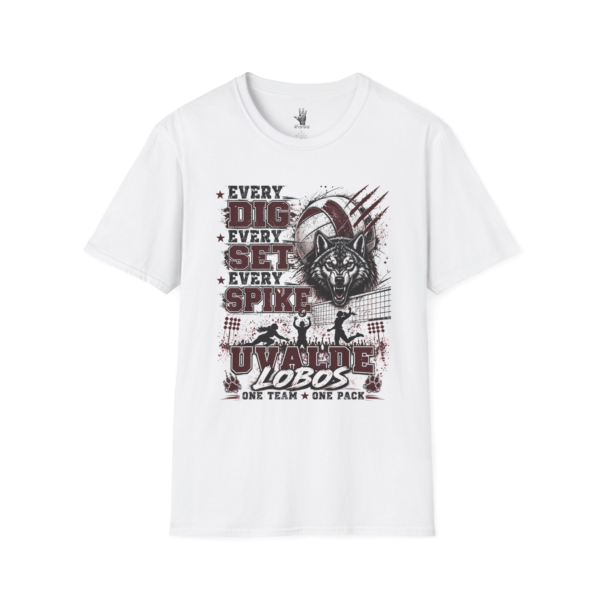 Uvalde Lobos Volleyball Tee — "Every Dig, Every Set, Every Spike" Team Spirit Shirt
