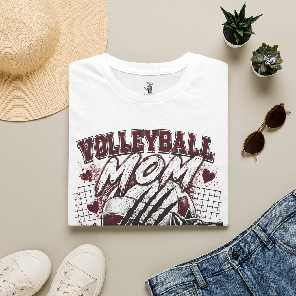 Uvalde Lobos Volleyball Mom T-Shirt — Proud Player Mom Jersey Tee