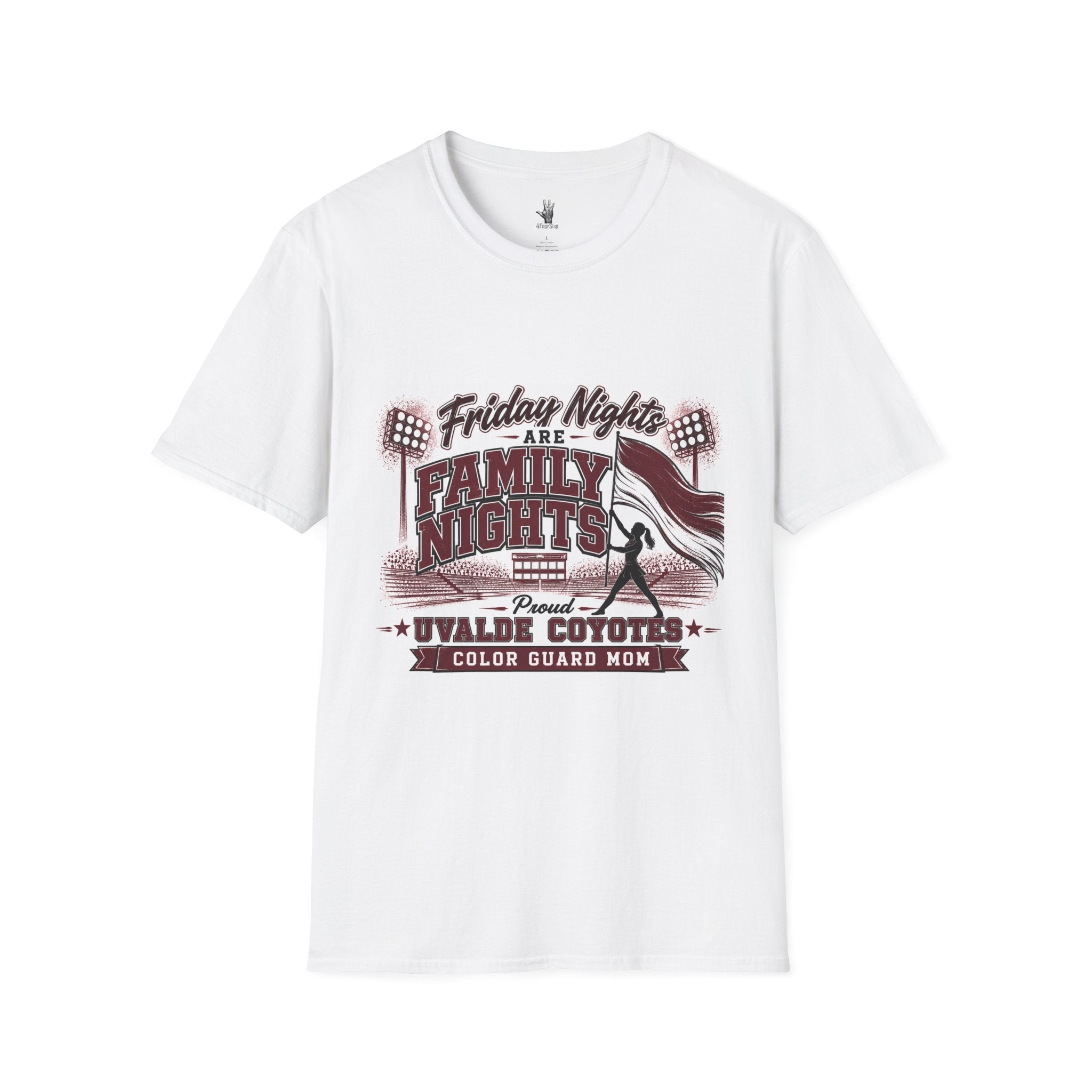 Friday Nights Are Family Nights Mom T-Shirt – Uvalde High School Color Guard Mom