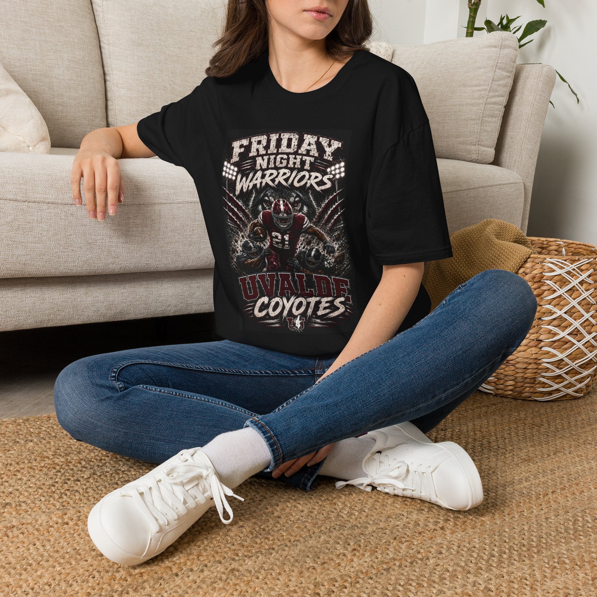 Friday Night Warriors Football T-Shirt — 'Coyotes' Team Spirit Tee
